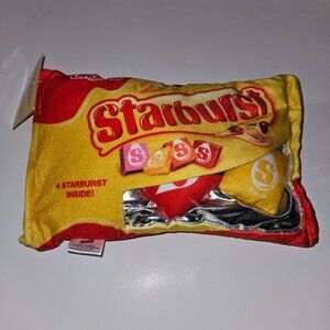 NEW Starburst Plush Candy Toy 13" Wide Includes 4 Mini Plush Pillow Decor